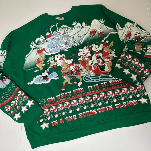 Vtg Nutcracker Kitschy Christmas Sweatshirt - Picture 1 of 8